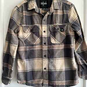 22Fresh Boys flannel good quality long sleeve short. Size youth med. 8-10
